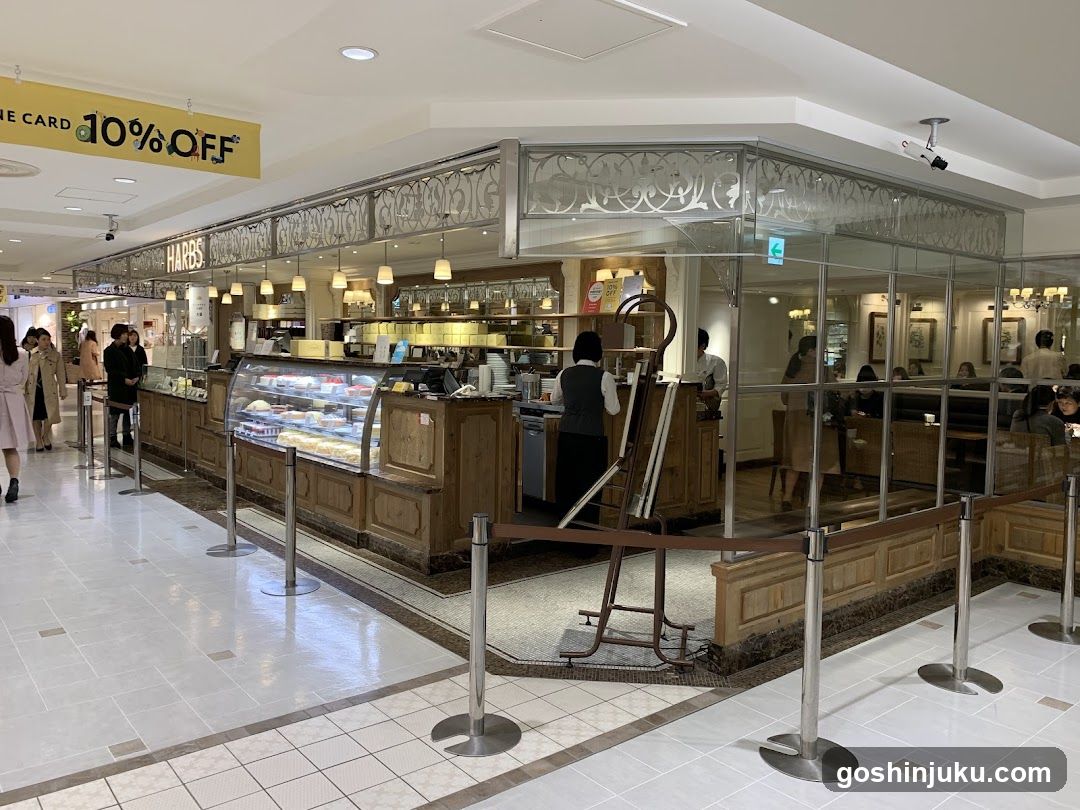 Bakery Shop Interior with Display Case and Staff
