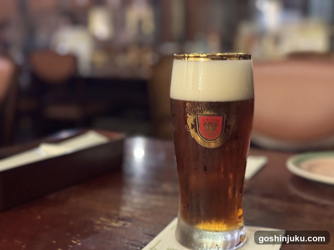 Beer in a glass at a bar or restaurant