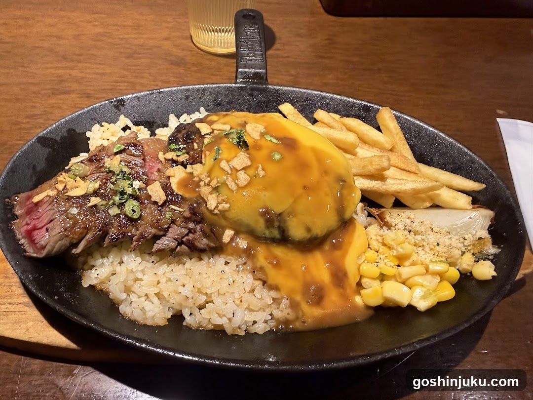 Sizzling Steak and Rice Dish