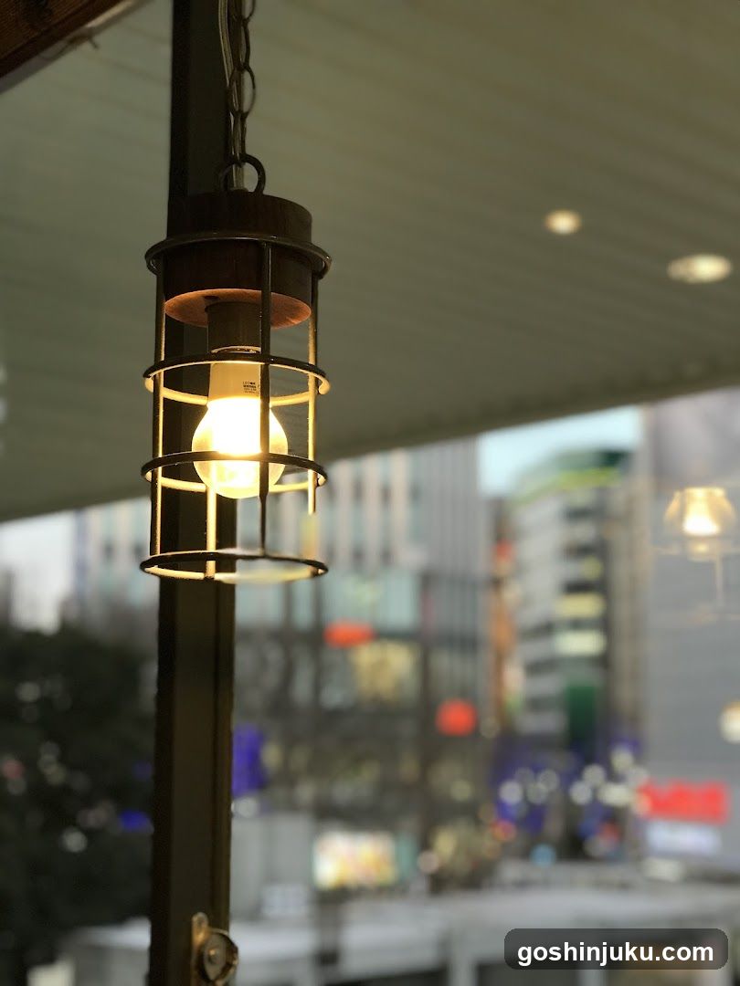 Hanging Lantern with City Background