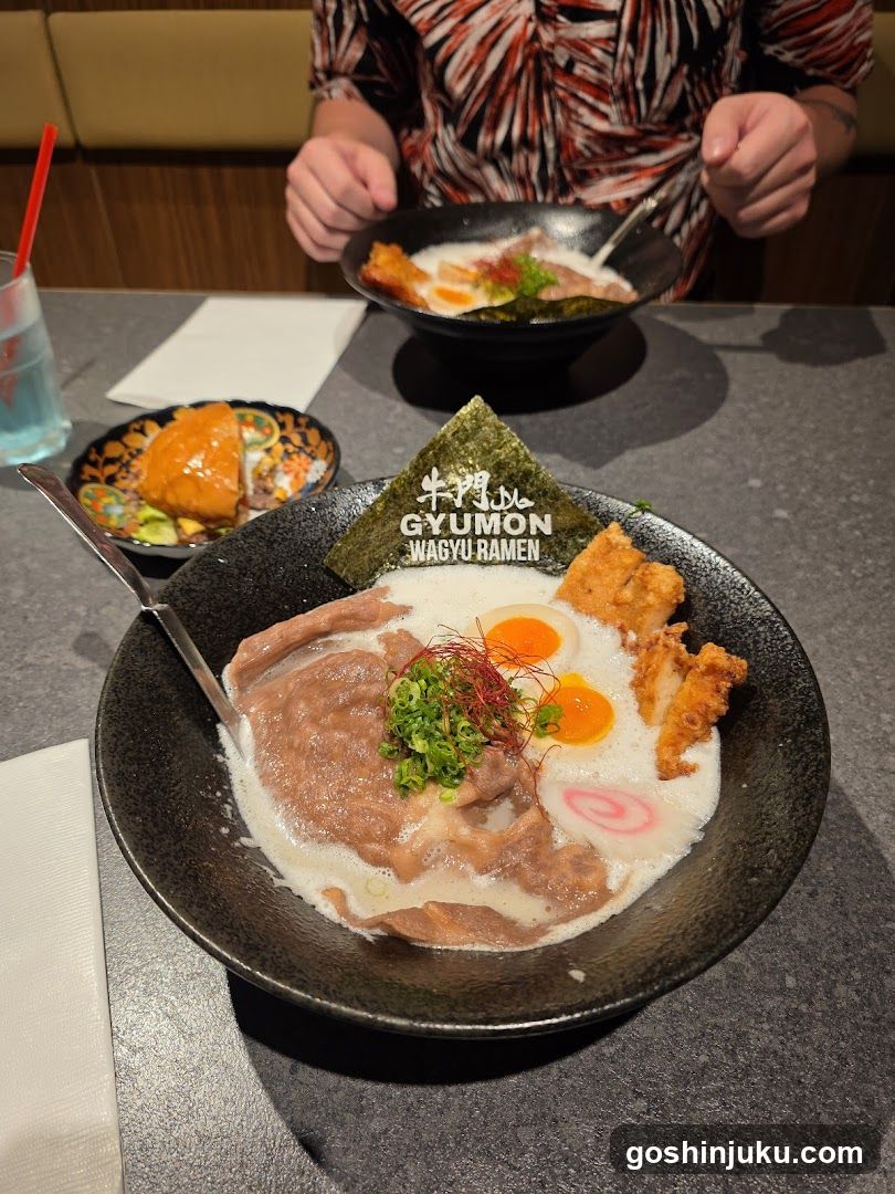 A5 Wagyu Burger GYUMON Shinjuku Kabukicho Tokyo (Halal & Vegan Options)