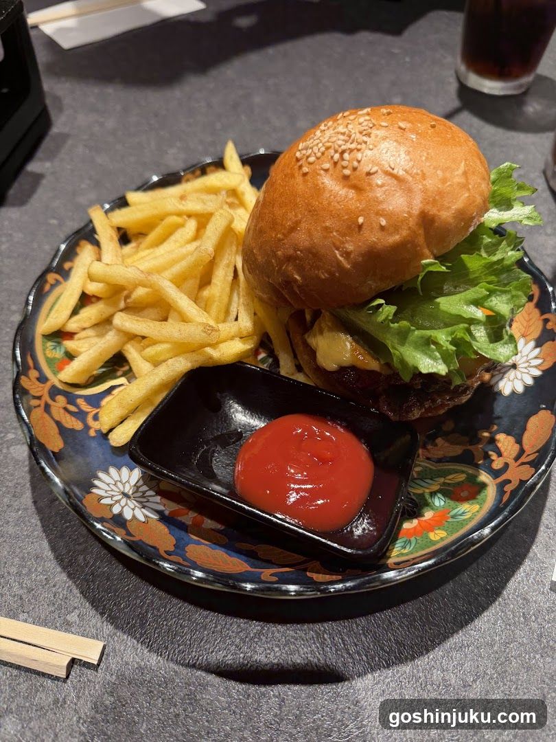 A5 Wagyu Burger GYUMON Shinjuku Kabukicho Tokyo (Halal & Vegan Options)