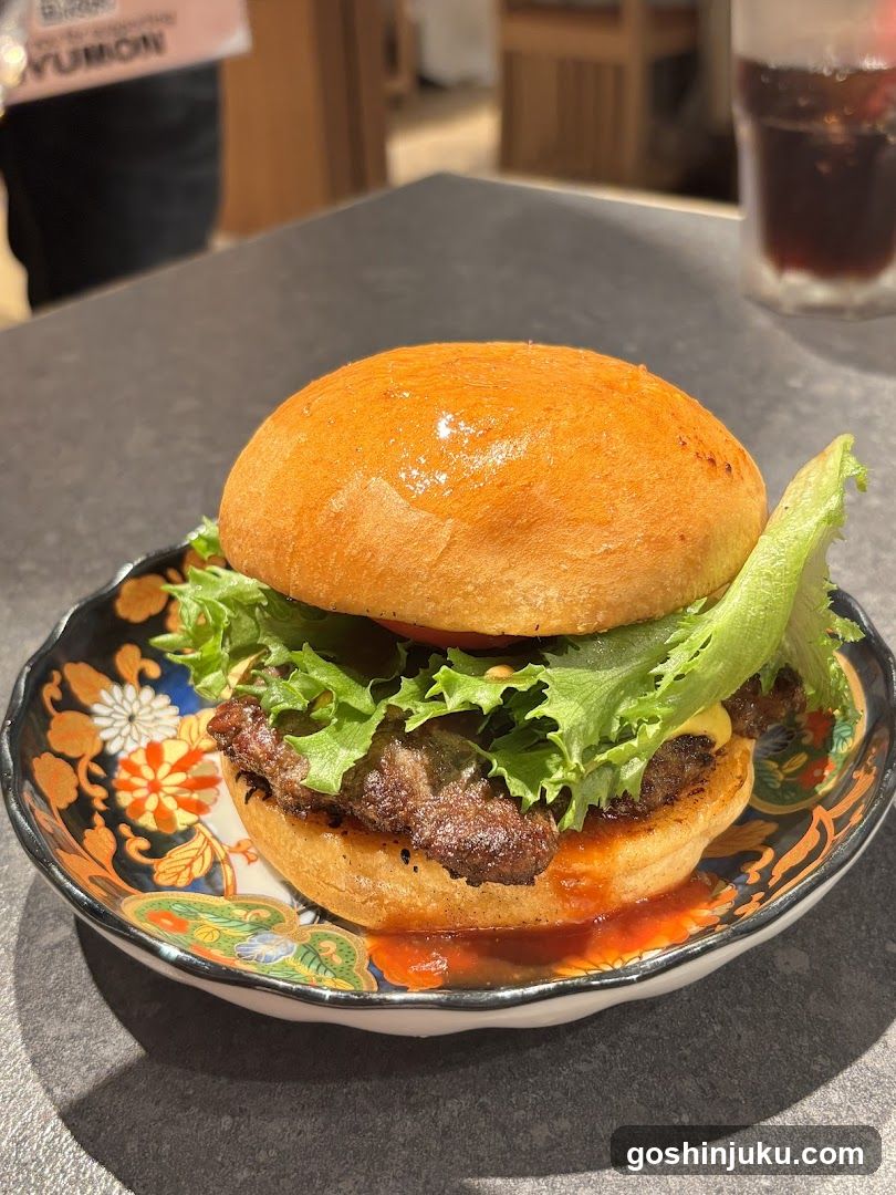 A5 Wagyu Burger GYUMON Shinjuku Kabukicho Tokyo (Halal & Vegan Options)