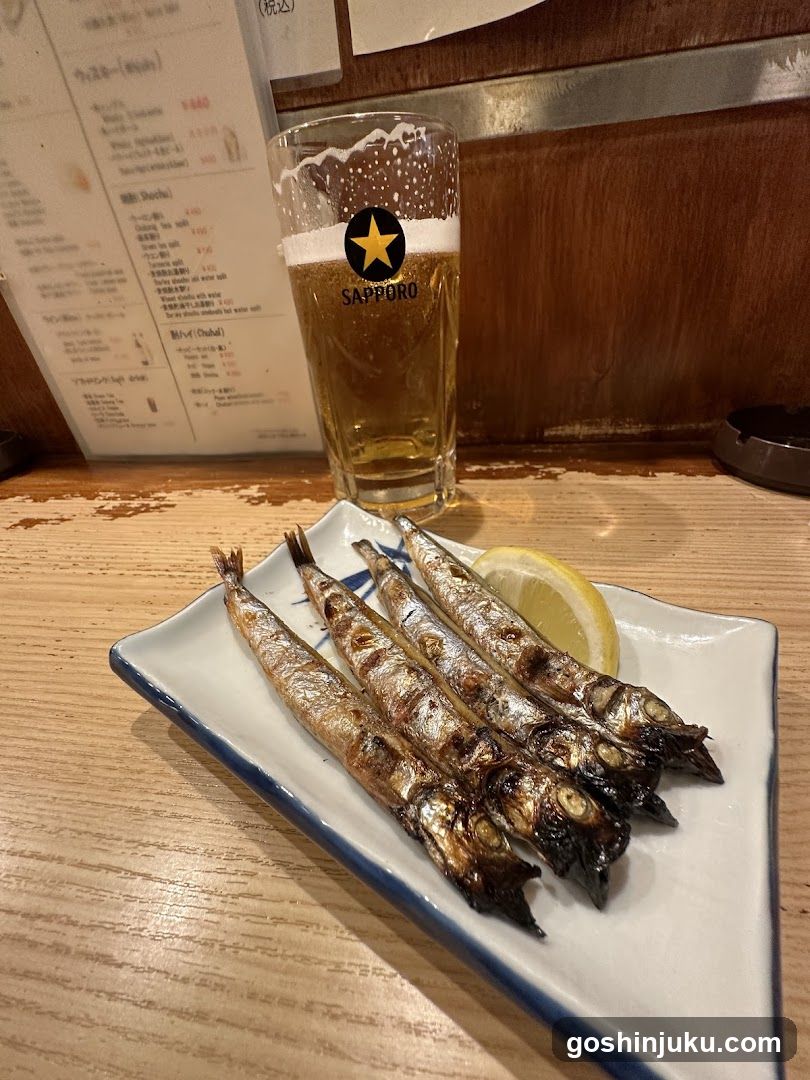 Sapporo Beer and Grilled Fish
