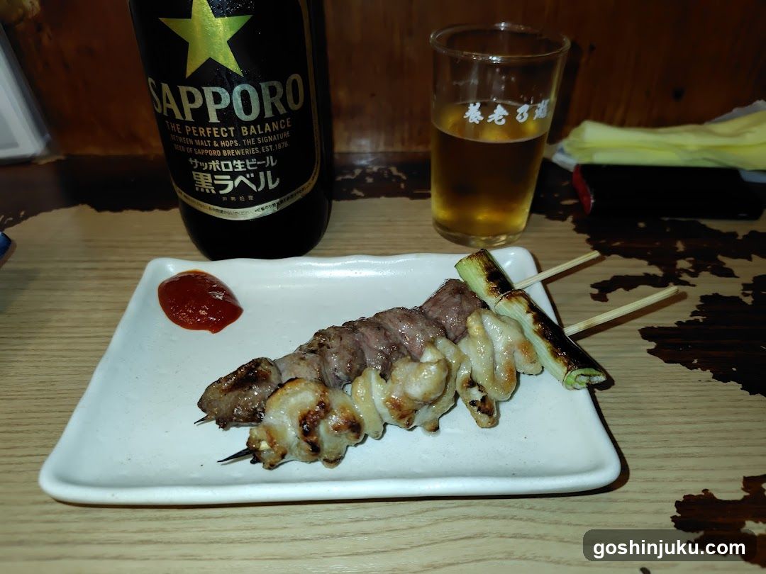 Sapporo Beer and Yakitori