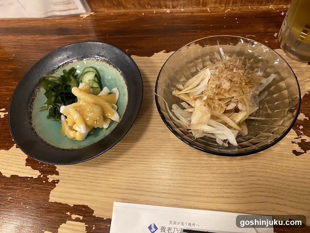 Japanese Food Dishes on Wooden Table
