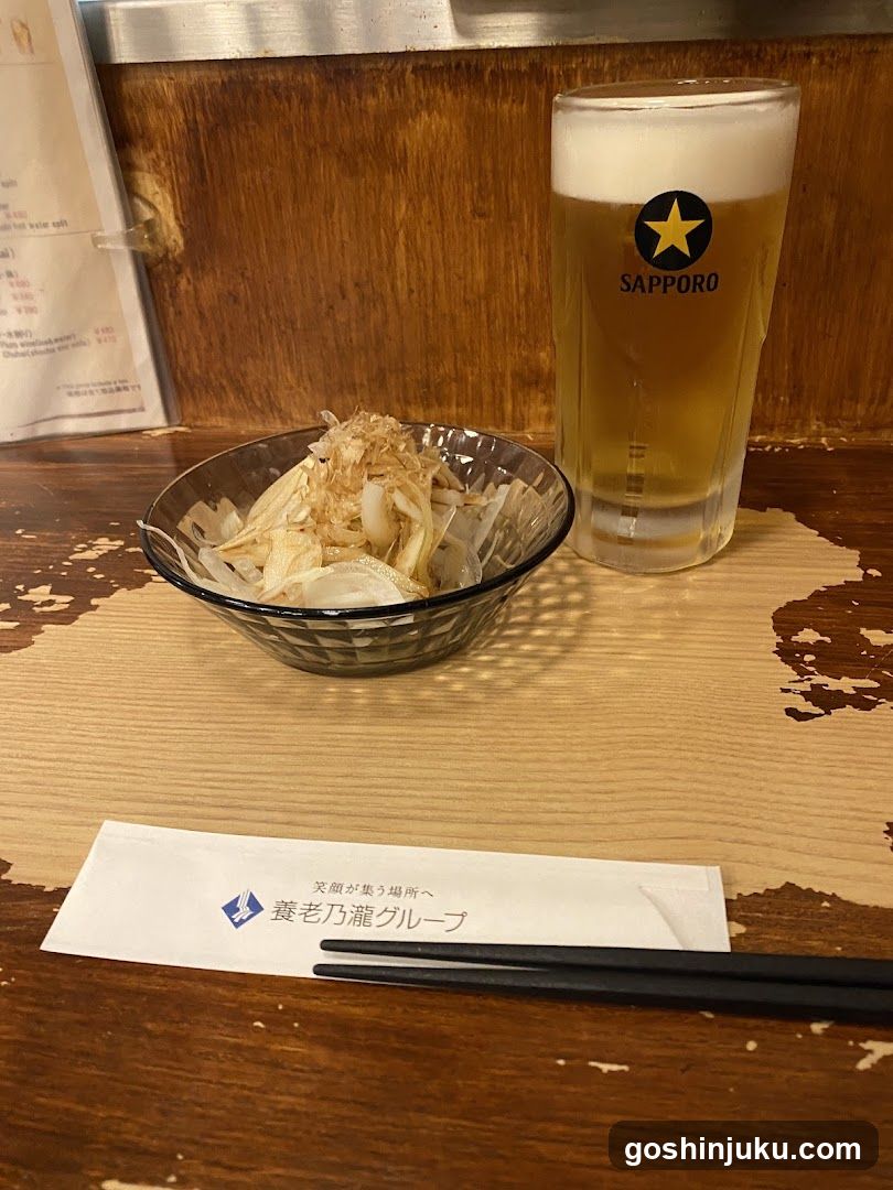 Sapporo Beer and Side Dish