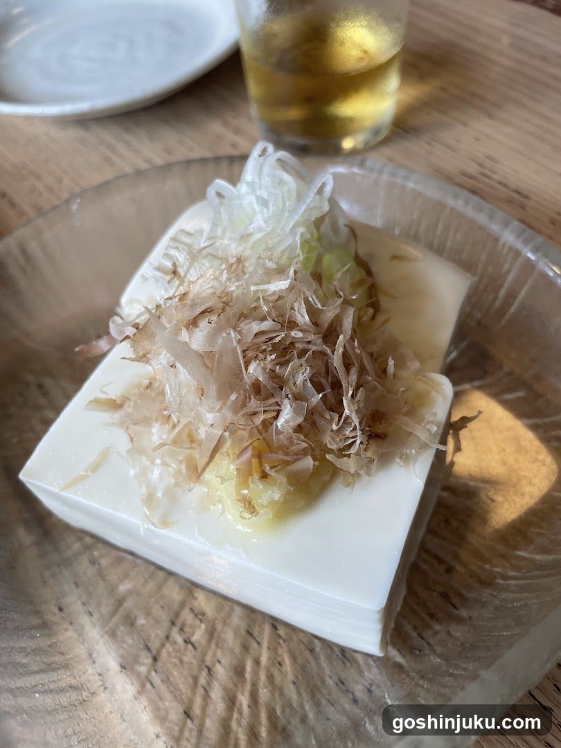 Tofu with Bonito Flakes