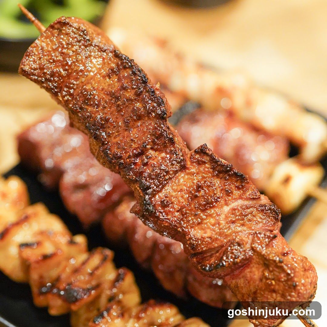 Grilled Skewers Close-Up