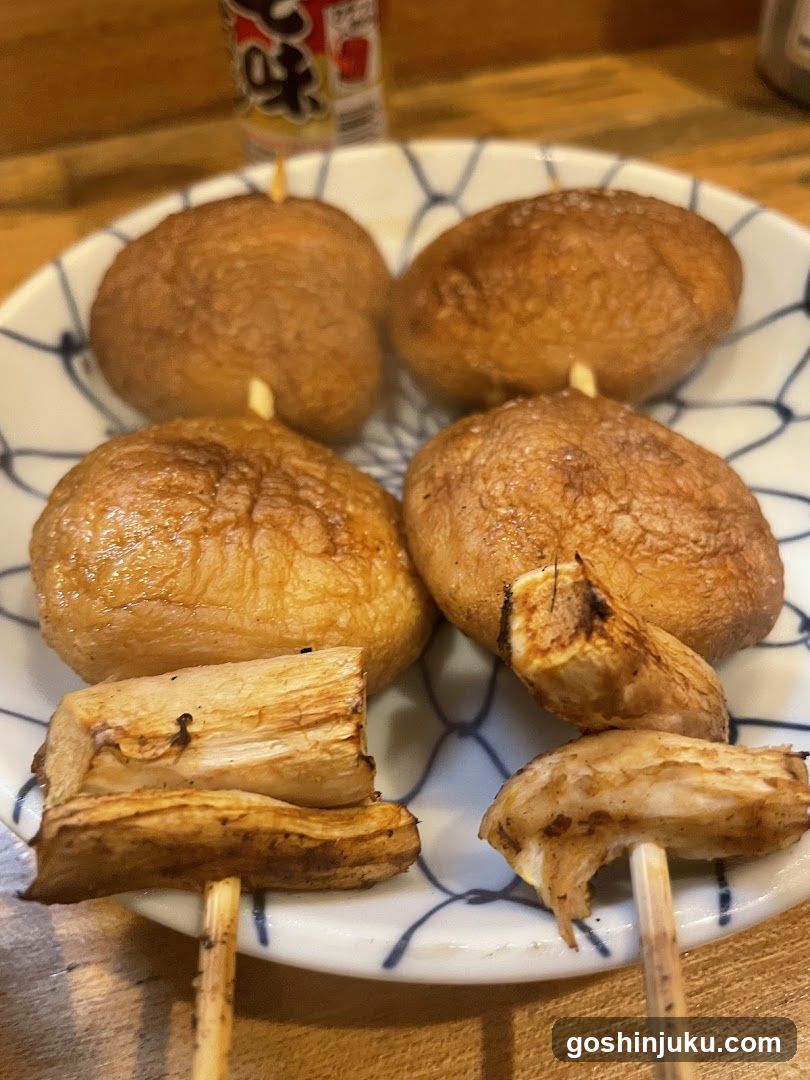 Grilled Mushrooms on Skewers