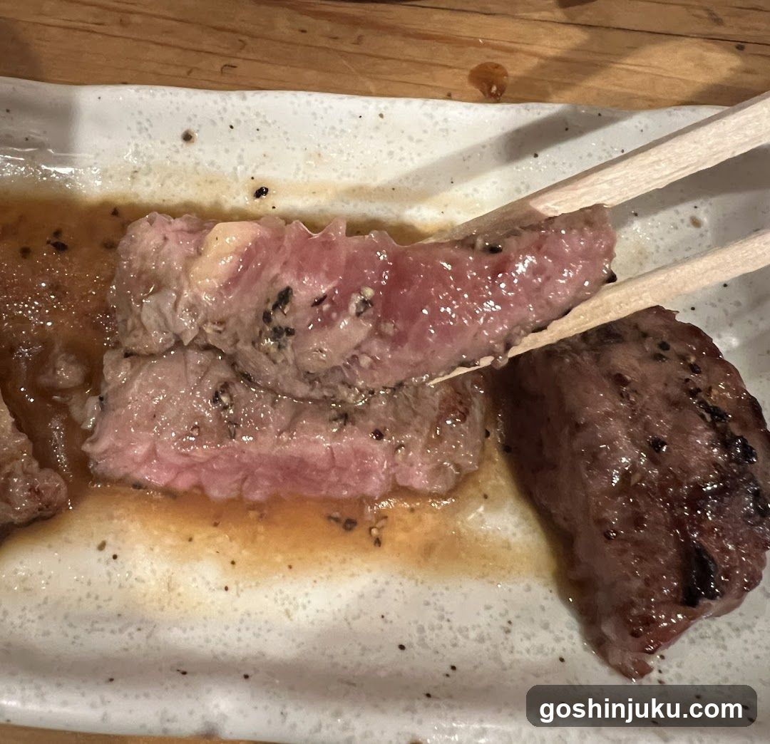 Grilled Meat with Chopsticks
