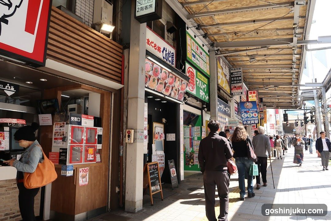 Street Scene with Shops and Pedestrians