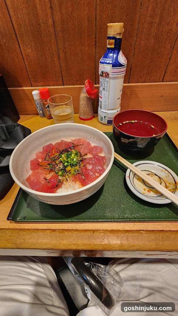 Sushi Bowl with Sake and Condiments