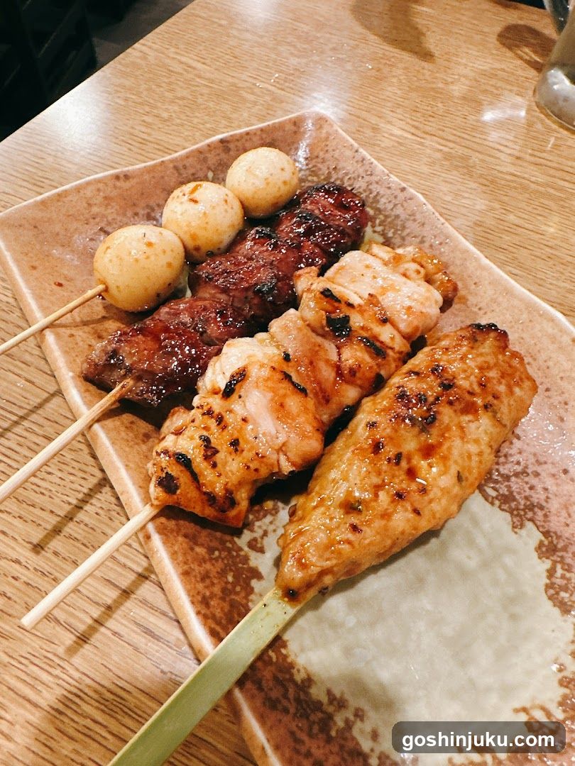 Grilled Skewers on a Plate