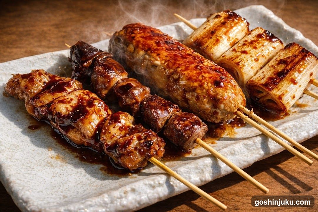 Grilled Skewers on a Plate