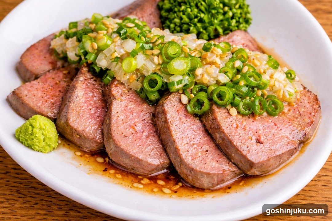 Sliced Beef with Scallion and Sesame Topping