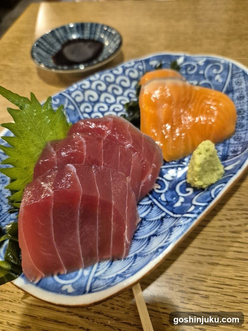 Sashimi Platter with Salmon and Tuna
