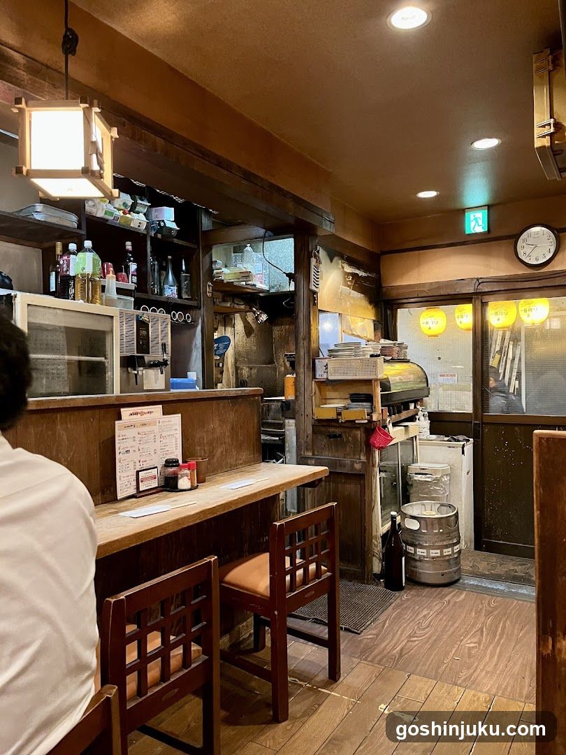 Interior of a cozy Japanese restaurant or bar