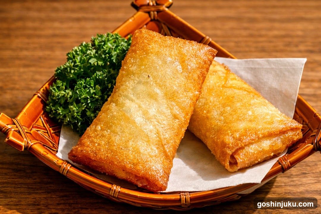 Fried Spring Rolls with Garnish