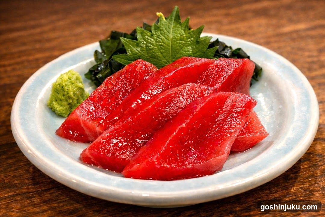 Sashimi Platter with Wasabi and Shiso Leaves