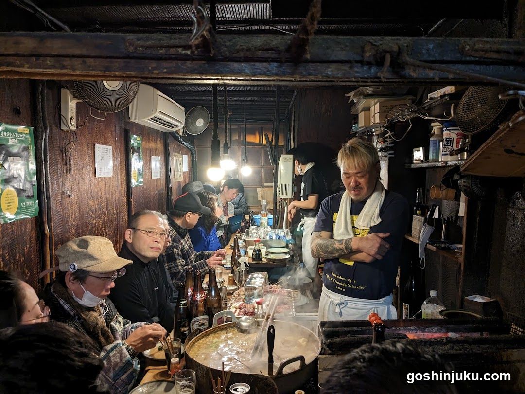 Bistro Interior with Diners and Staff