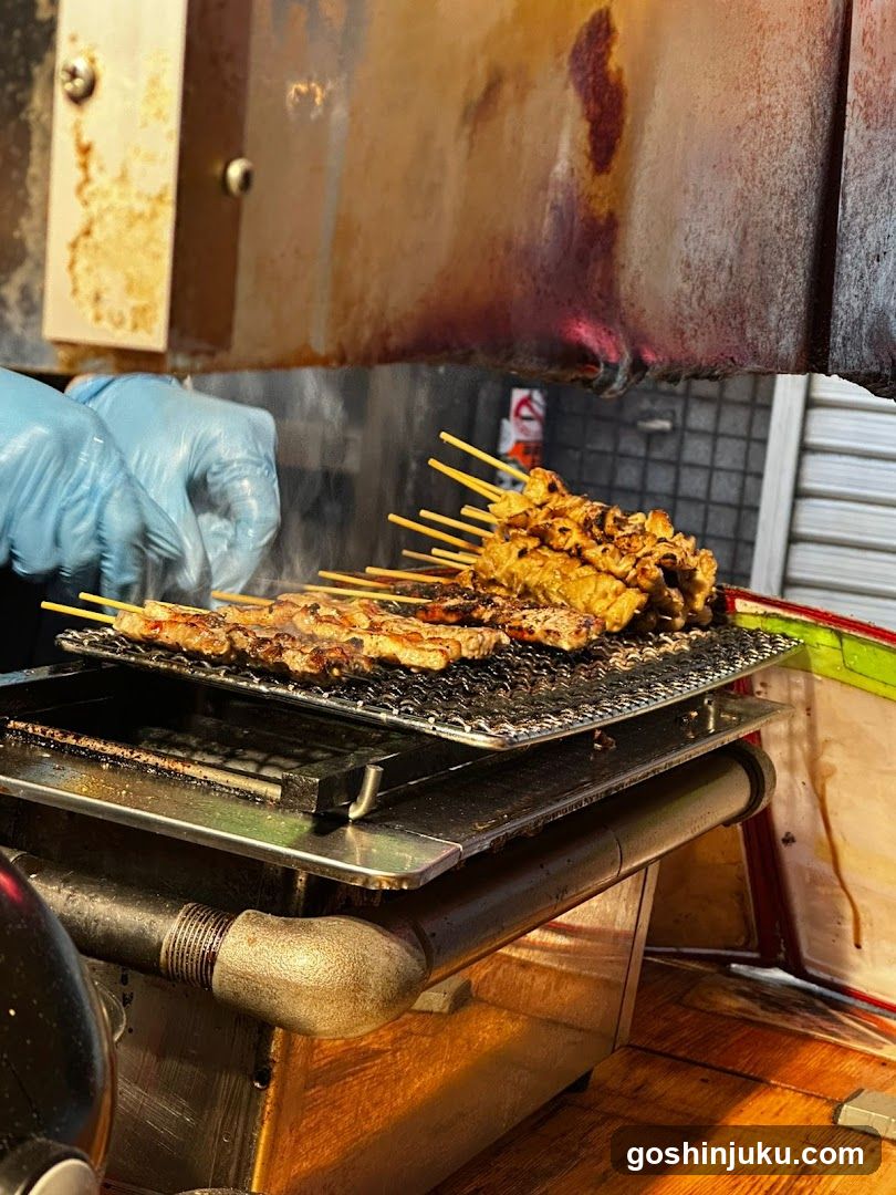 Grilled Skewts at Night Market Stall