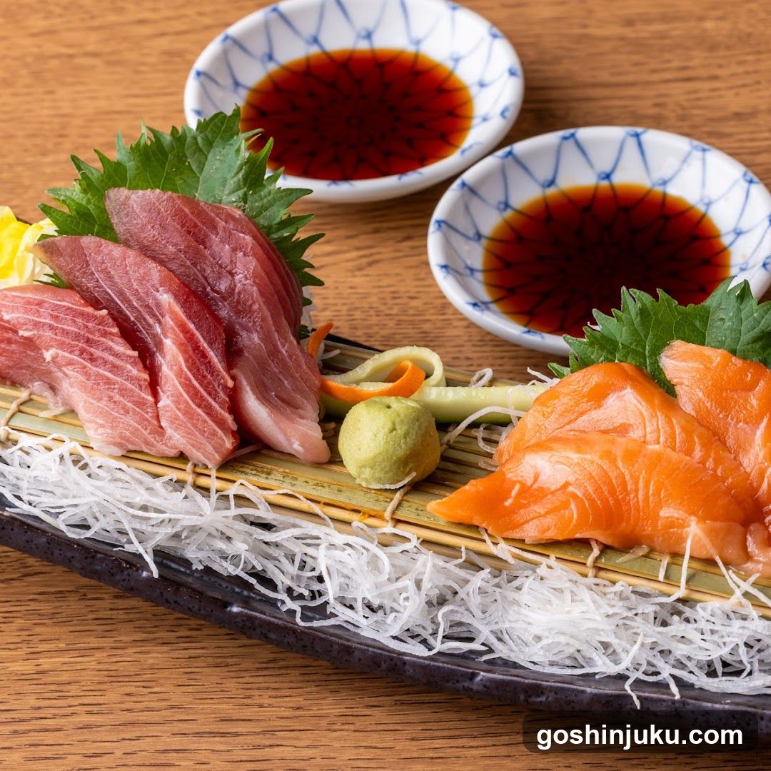 Sashimi Platter with Soy Sauce Dips