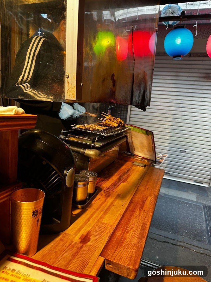 Grilled Skewts at Night