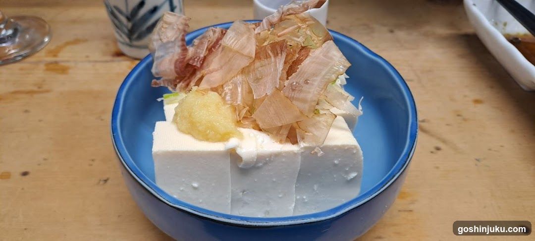 Tofu with Ginger and Katsuobushi