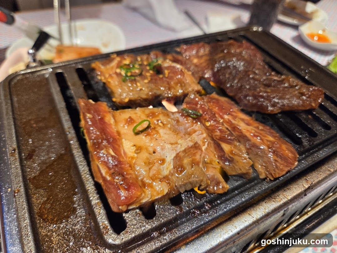 Grilled Meat on a Hot Plate