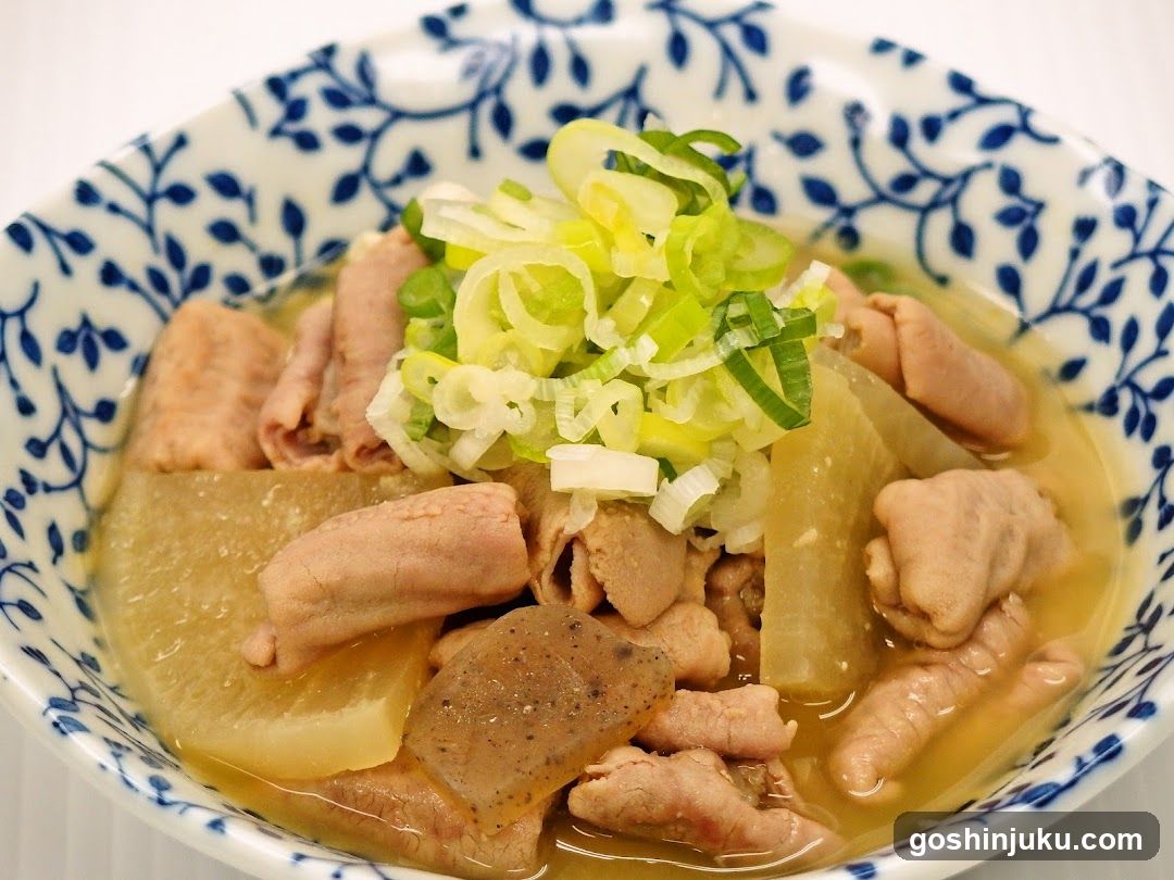 Japanese Ramen Bowl with Pork and Daikon Radish