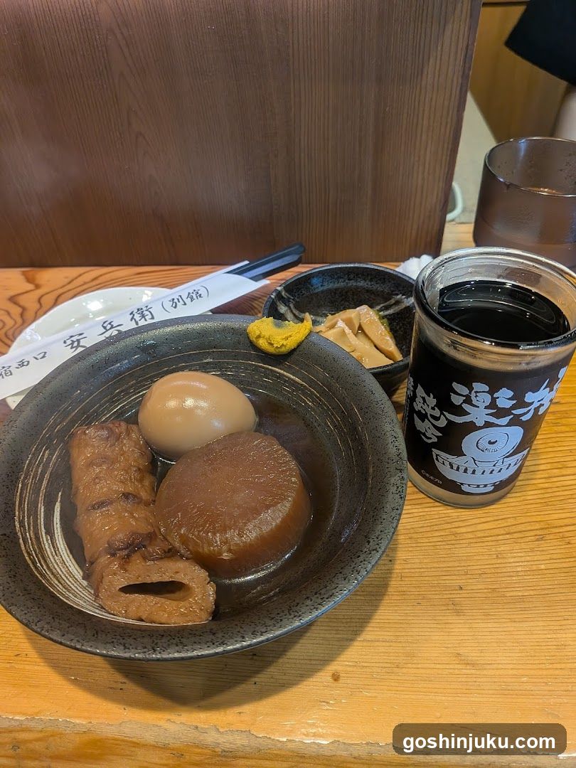 Dish with Soy Sauce and Drink