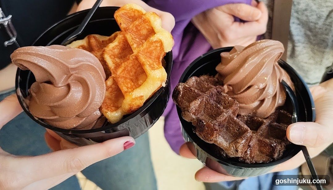 Waffle and Chocolate Ice Cream Treats