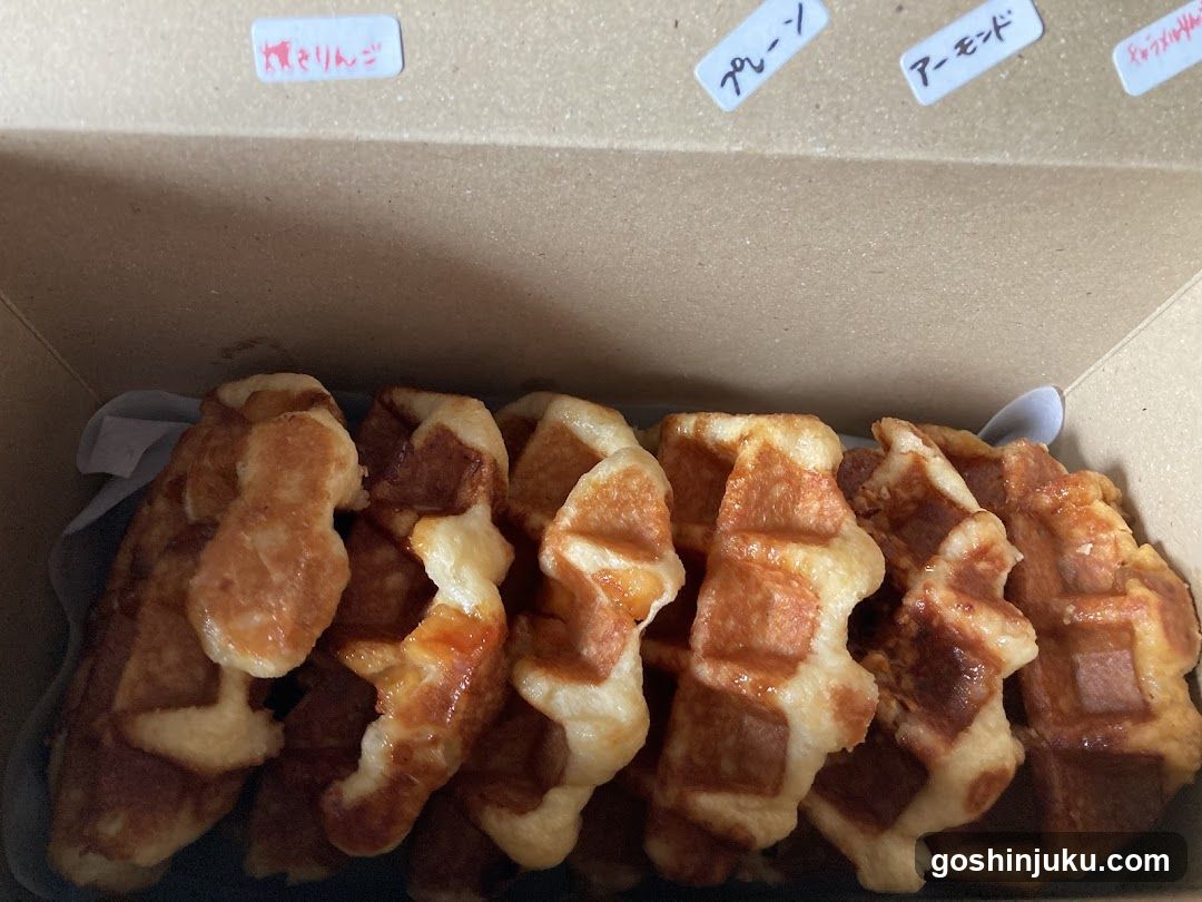 Waffle Box with Flavor Labels