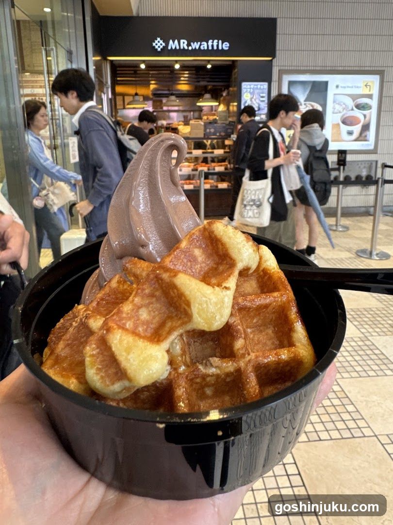 Waffle with Chocolate Soft Serve
