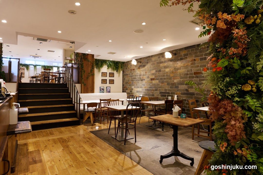 Interior of a cozy café or restaurant