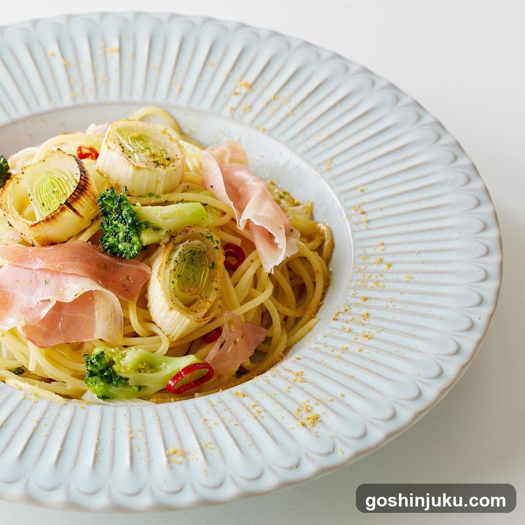 Pasta with Leeks and Prosciutto