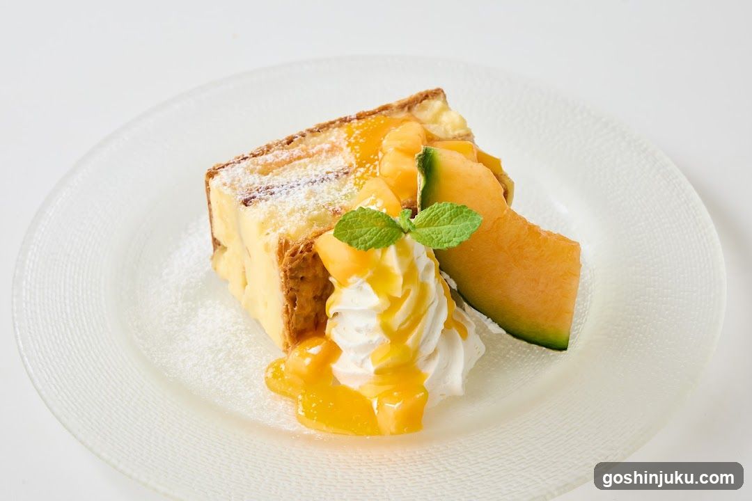 Mango Dessert with Whipped Cream and Mint
