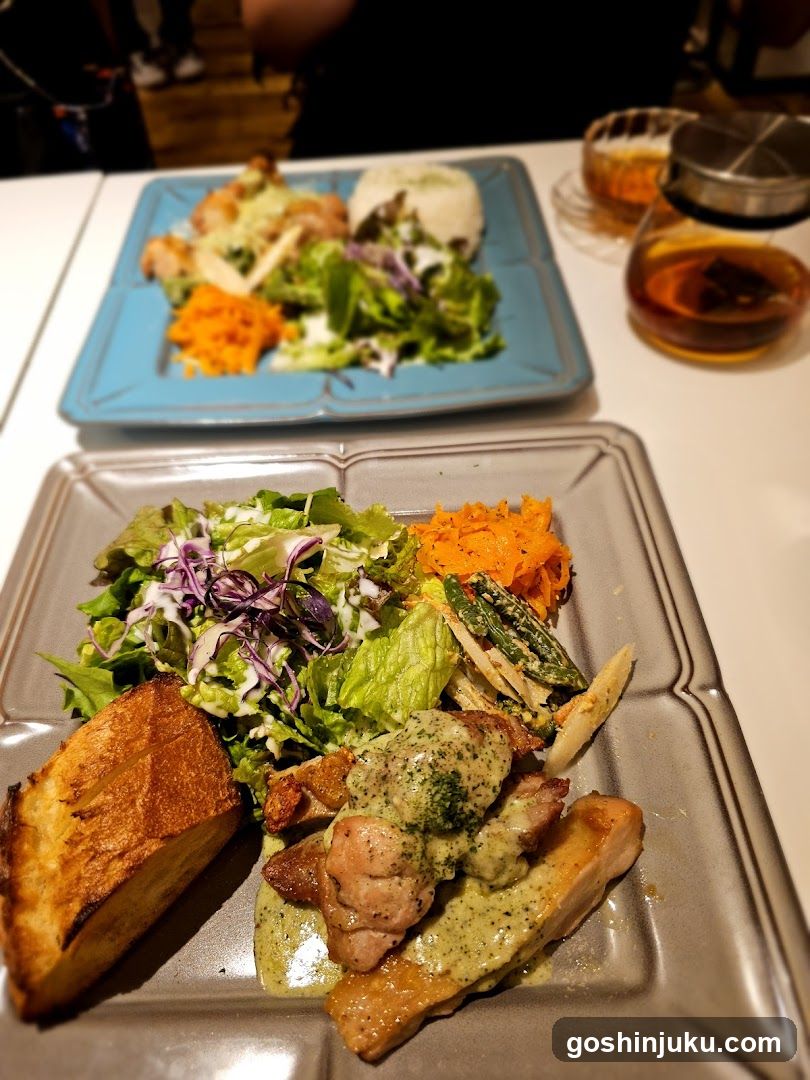 Food Platter with Salad and Meat
