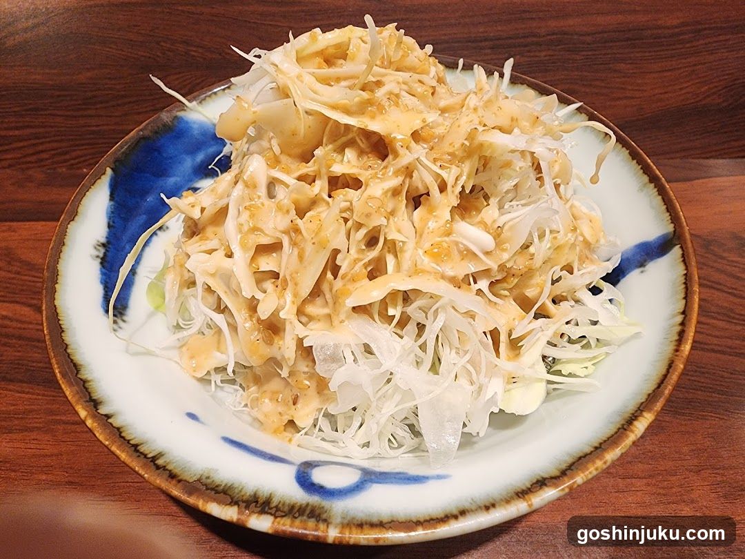 Shredded Cabbage Salad with Dressing