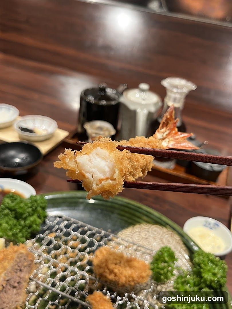 Korean BBQ Meal with Fried Shrimp