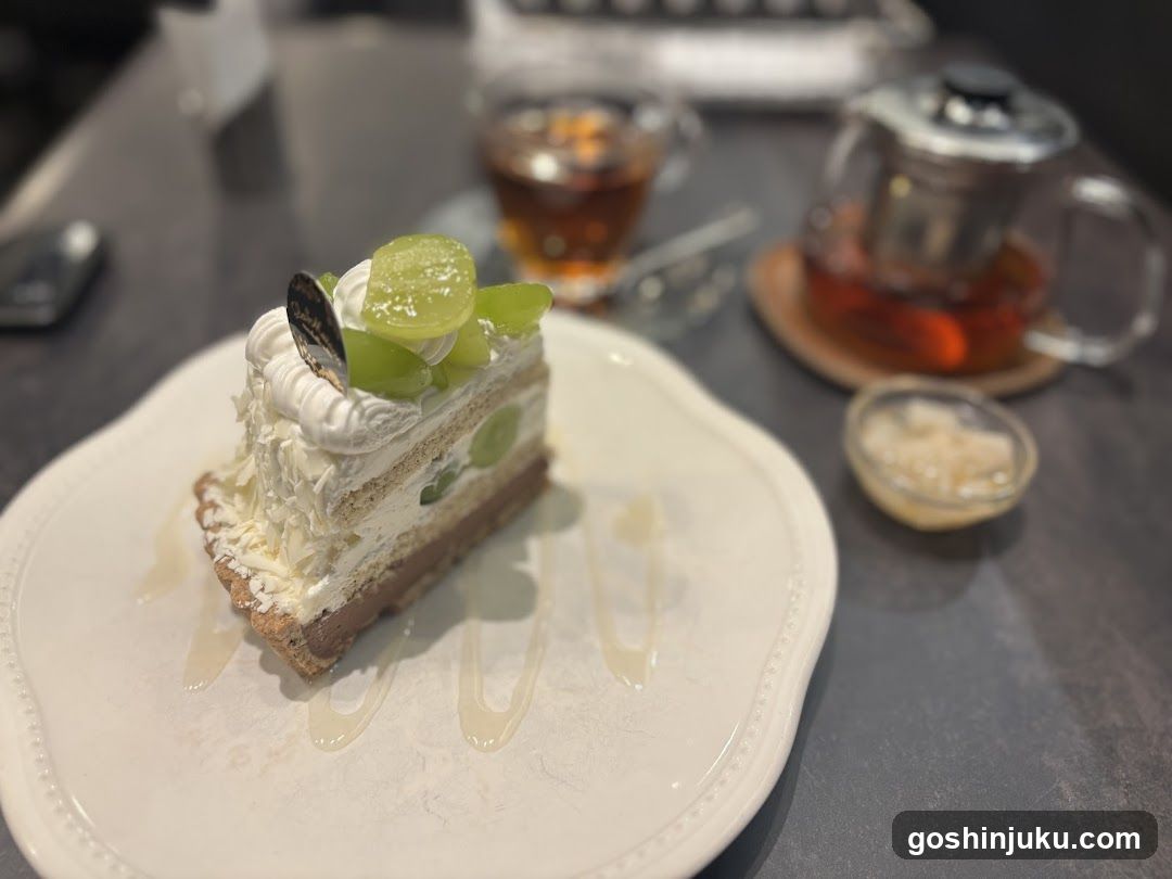 Cake Slice with Tea