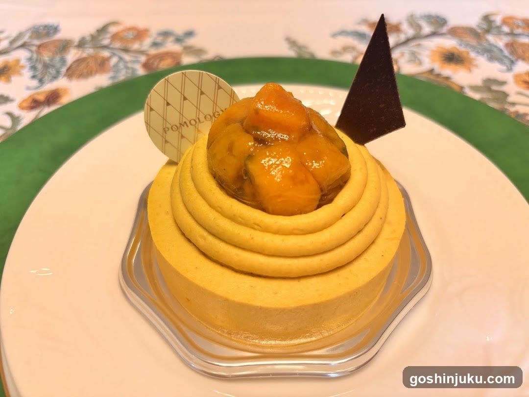 Mango Dessert with Chocolate Garnish