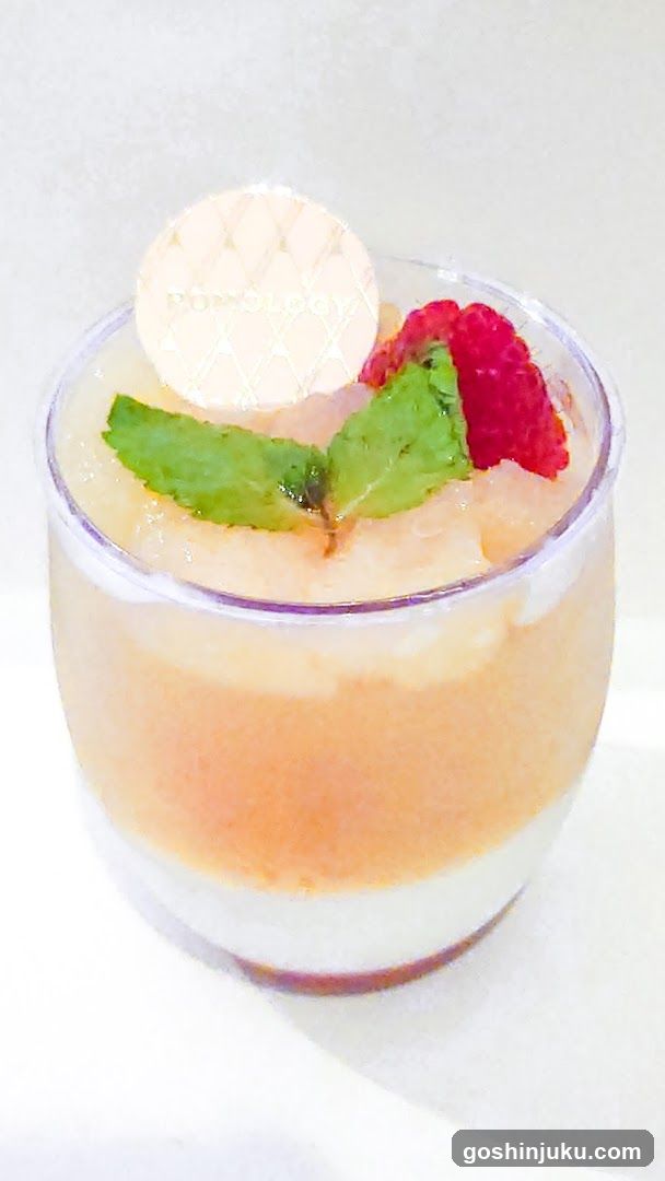Dessert with Raspberry and Mint Garnish