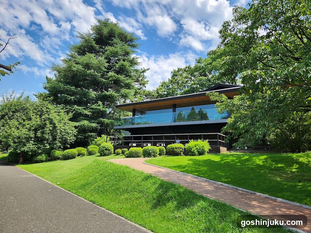 Modern building in a park setting