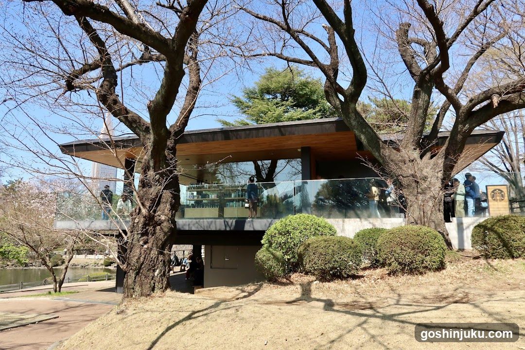 Modern building in park setting