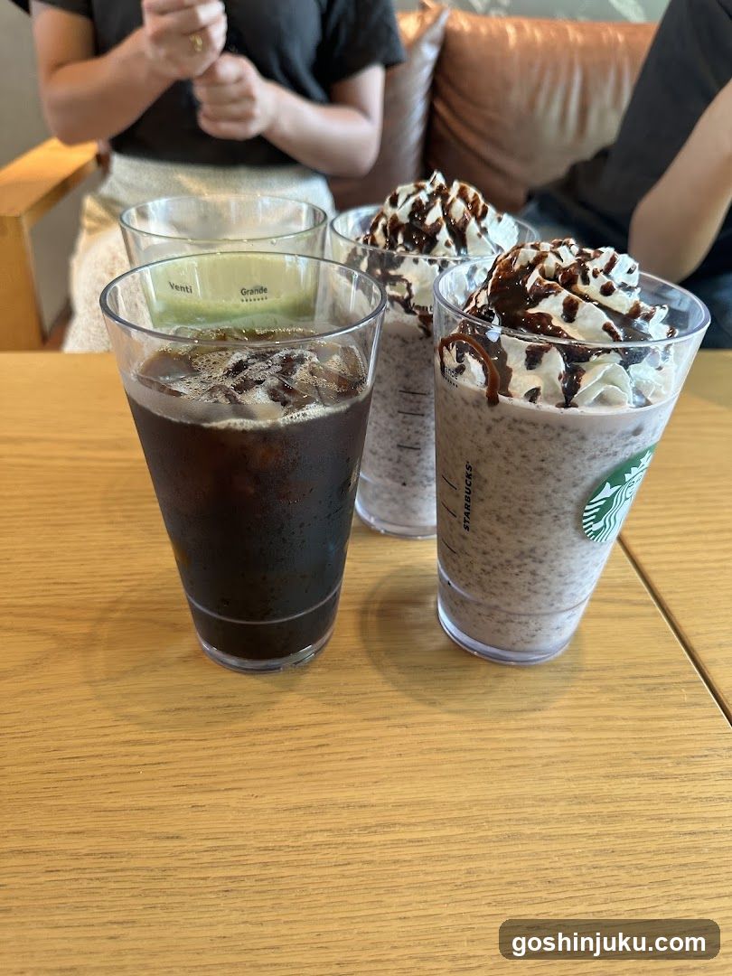 Starbucks Drinks on Table
