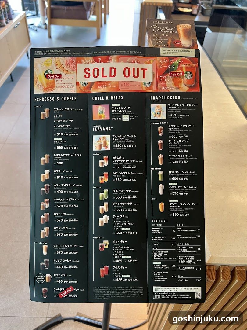 Coffee Menu Board