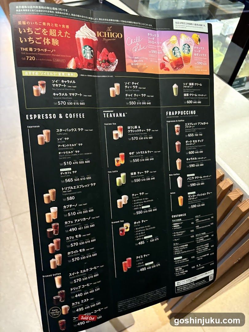 Starbucks Menu Board