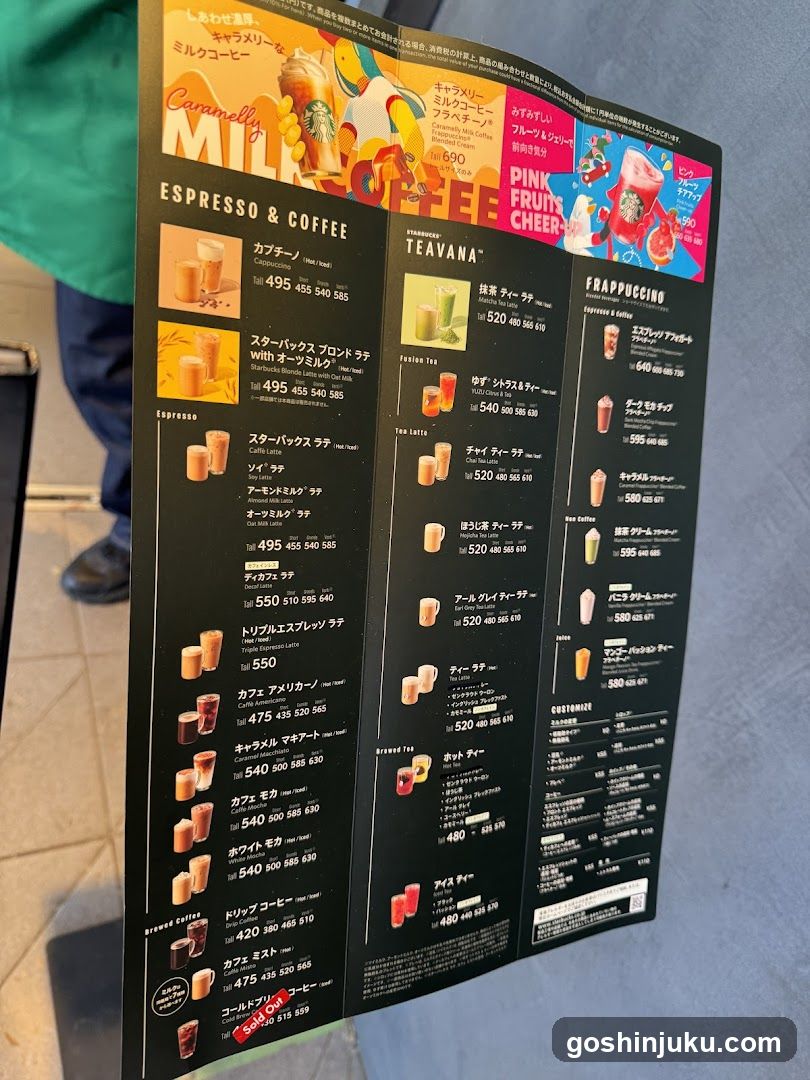 Starbucks Menu Board